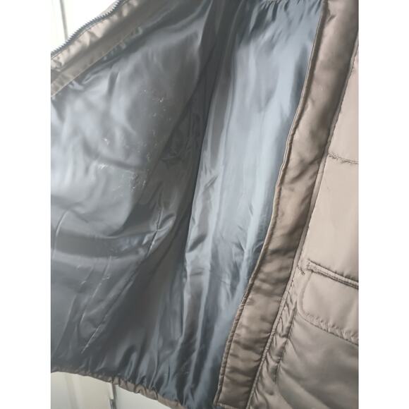 Vtg Cherokee Mens Puffer Jacket XL Hooded Winter Chocolate Brown Pocket Outdoor - Picture 3 of 6